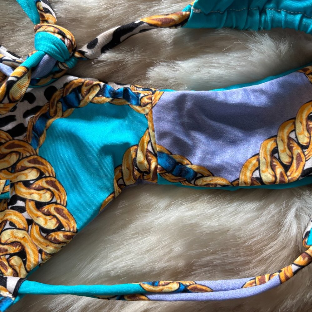 Inamorata Las Olas Bottom in Lavender Leopard Link, Small - Picture 5 of 5